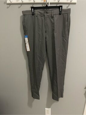 Haggar Cool 18 Pro‎ Straight Fit Mens Dress Pants 36W x 29 L  Charcoal Heather